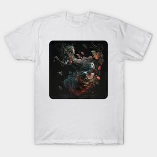 The Light and the Dark: Persephone's Journey Through the Underworld T-Shirt